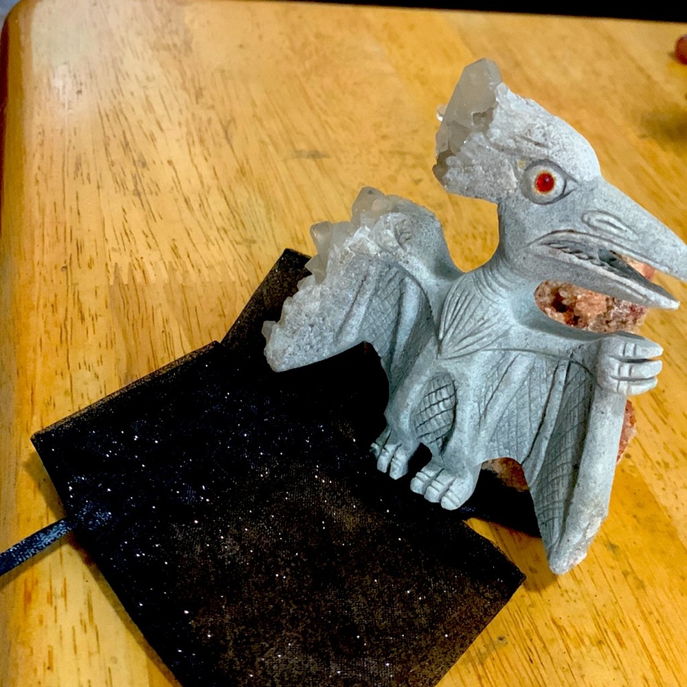 Pterodactyl Dino Crystal and Rock